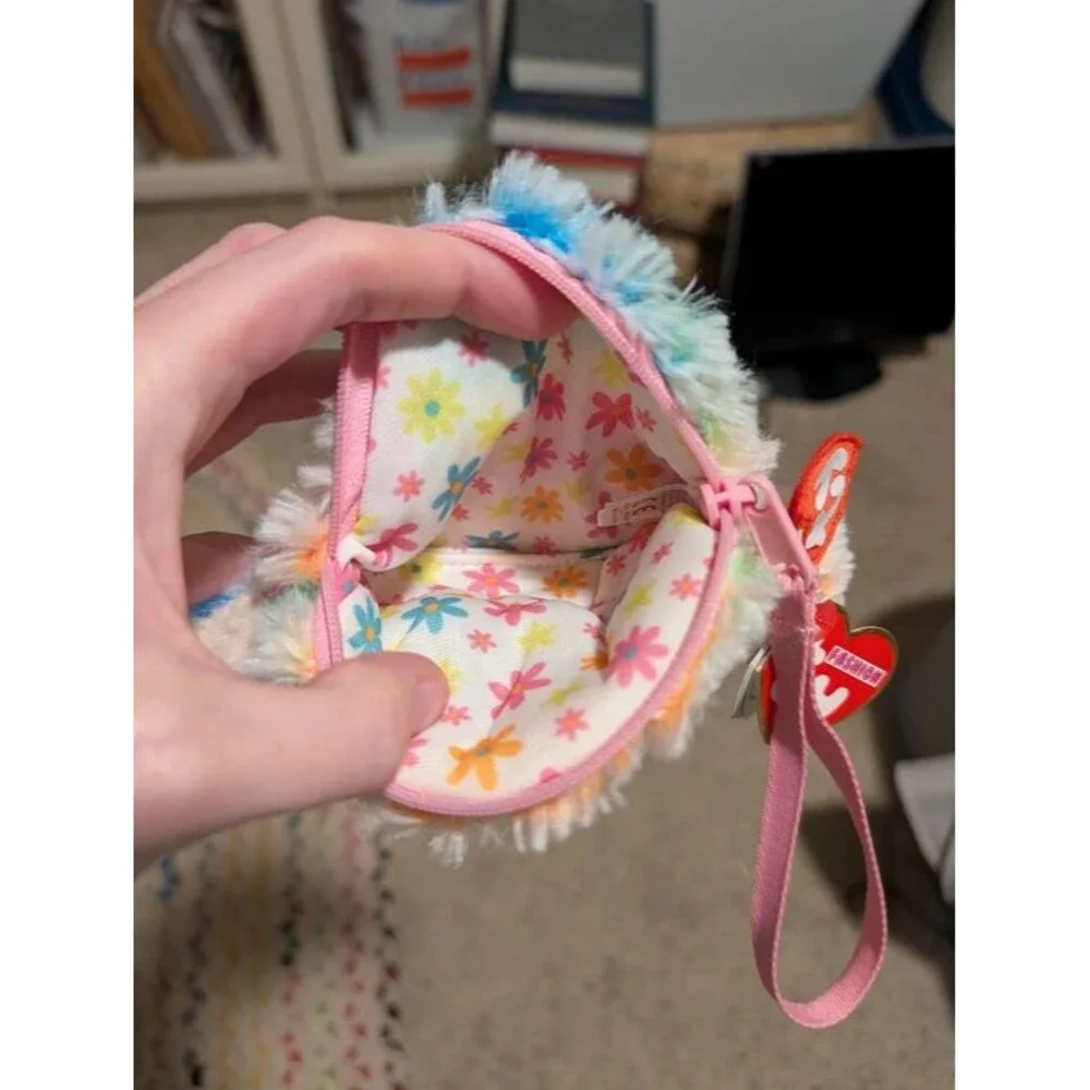 Ty Gear Rainbow the Poodle Boo Wristlet
